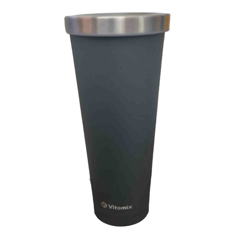 Vitamix 24 Oz Tumbler Stainless Steel Grey Double-Wall Insulated No Straw